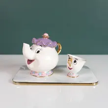 Hot Selling Lovely Ceramic Gilt Teapot Tea Cup Sugar Jar Set Cup Birthday Christmas Gift of Choice