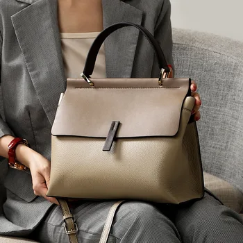 

New Genuine Leather Handbag for Women In Europe and America with One Shoulder Slanting
