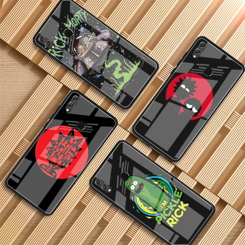 

Rick and Morty Tempered Glass Phone Case For Huawei P20 P30 lite P20 P30 PRO MATE20 lite MATE20PRO Honor 10