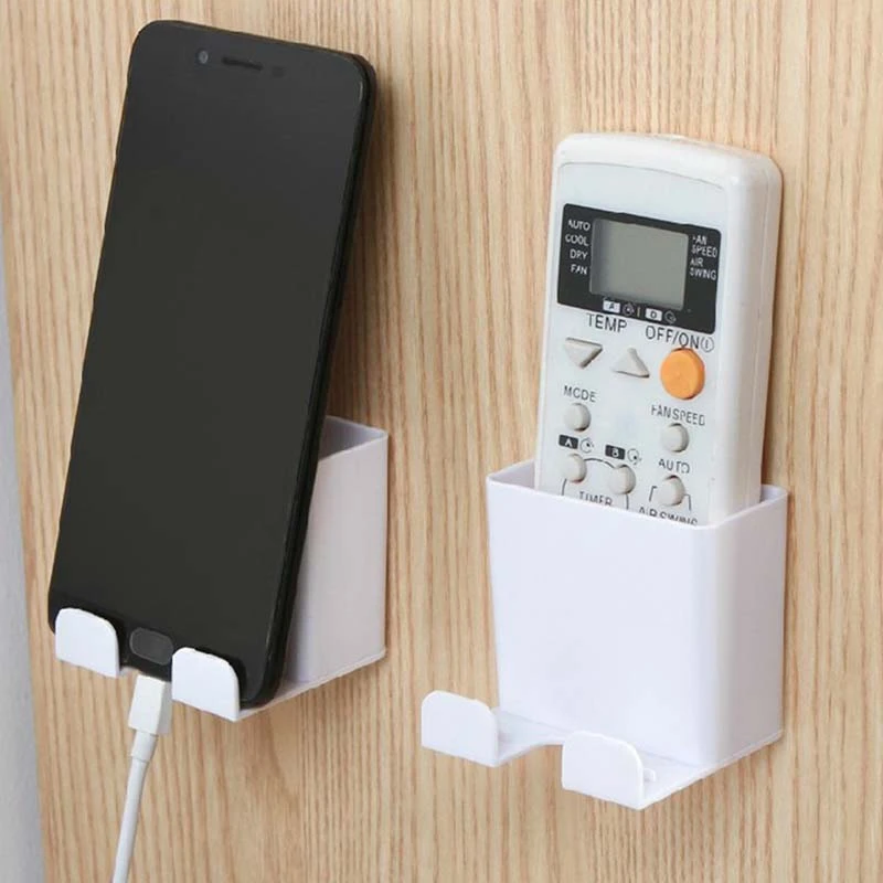 1 Set Kitchen Bathroom Sink Storage Holder& 1Pcs Wall-Mounted Air Conditioner /Tv Remote Control Storage Box Controller Mobile