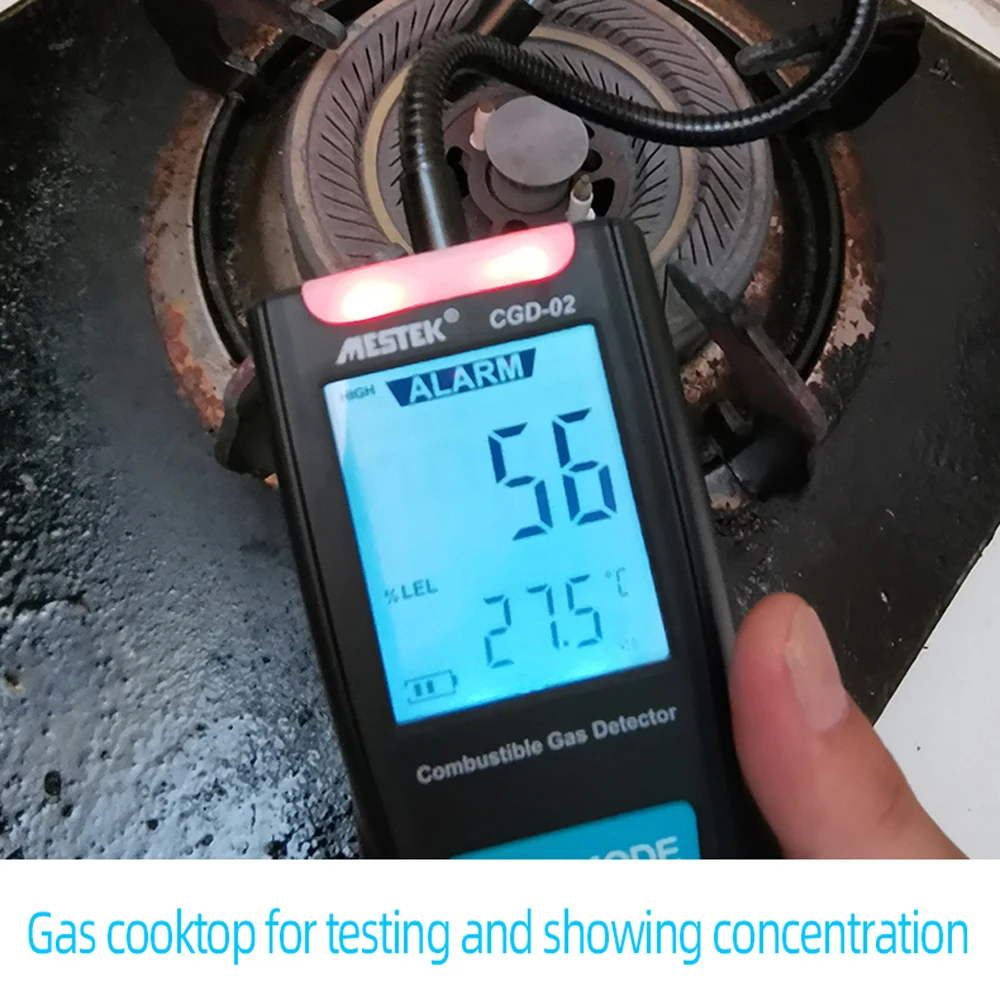 CGD-01 CGD-02 Gas Detector Gas Analyzer Leak Detector Automotive Combustible Gas Sensor Air Quality Monitor with Alarm
