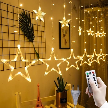 220V Gordijn Led String Light Fairy Ijspegel 2.5M Star Kerst Garland Wedding Party Venster Outdoor Nieuwe Jaar Decorat licht 220V Gordijn Led String Light Fairy Ijspegel 2.5M Star Kerst Garland Wedding Party Venster Outdoor Nieuwe Jaar Decorat licht