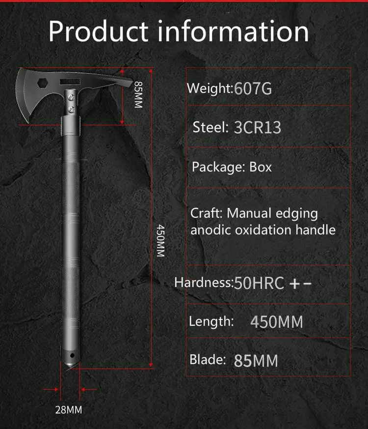 AMKOY Тактический топор Многофункциональный Томагавк армейский открытый охотничий кемпинг мачете выживания топор ручные инструменты Пожарный топор/ледяной топор