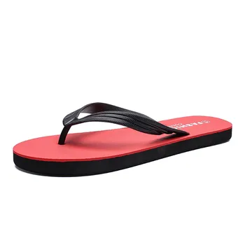 

Fashion Slippers Men's Color Matching Simple Beach Slippers Wild Wear Non-Slip Flip Flops Chaussures Different Funny Summer #5.5