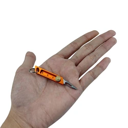 Portable Retractable Sliding Blade Outdoor Survival Stainless Steel Pocket Knife Mini Key Chain Knife Paper Key Chain