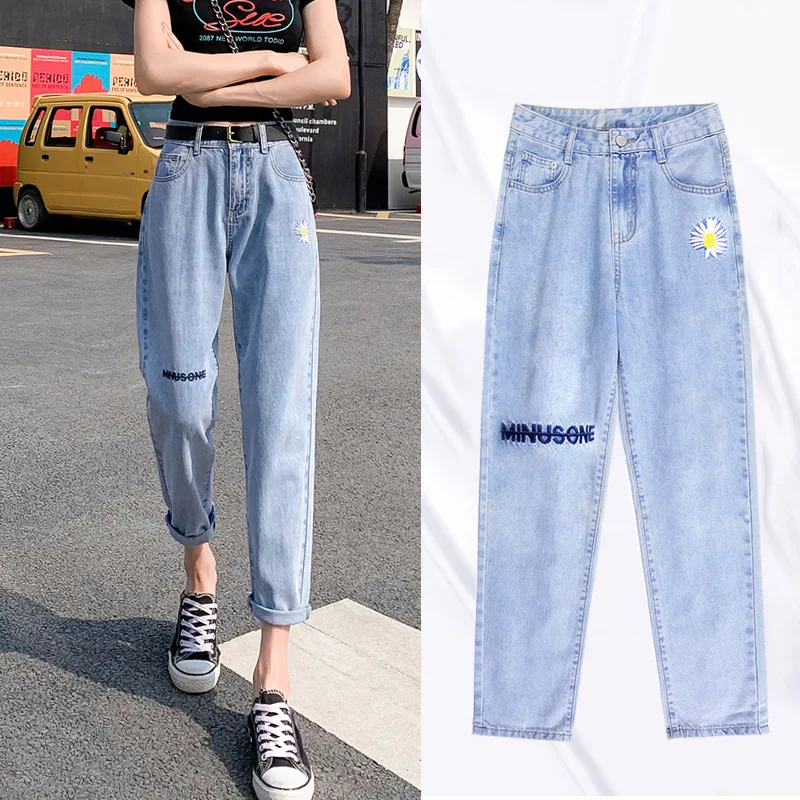 Jeans for women High Waist Slim Straight Ankle-Length Pants Jeans Woman 2020