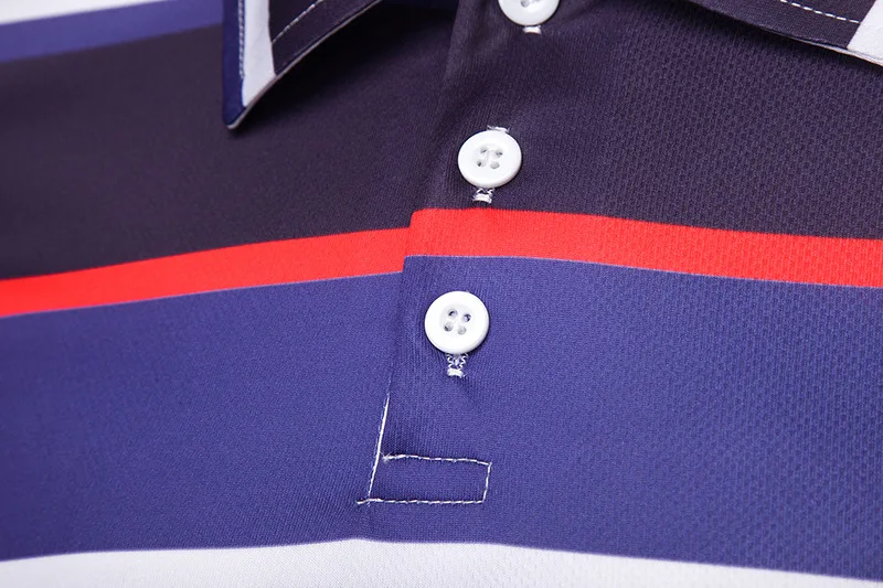 Летние мужские рубашки поло с коротким рукавом, мужские полосы контрастных цветов, Приталенная футболка с отложным воротником для отдыха Pl34