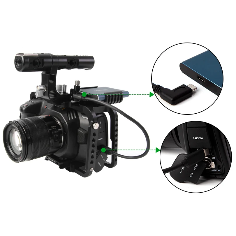 LanParte USB Type C кабель для BMPCC 4K 6K Z cam SSD Samsung T5 angelbird wise|Аксессуары фотостудии| |