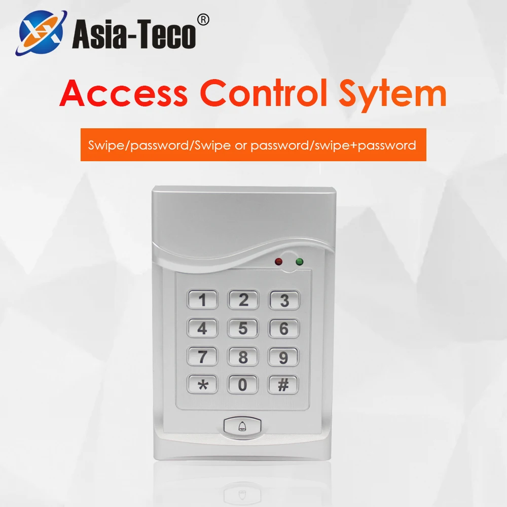 

Standalone Access Controller 125KHZ RFID Access Control Backlight Keypad WG26 Input Card Reader Door Lock System 6000 users