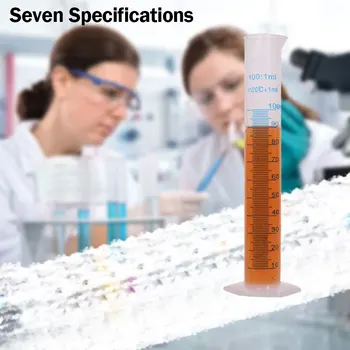 

Clear White Plastic Liquid Measurement Graduated Cylinder for Lab Supplies Laboratory Tools 10ml,25ml,50ml Graduated Cylinder