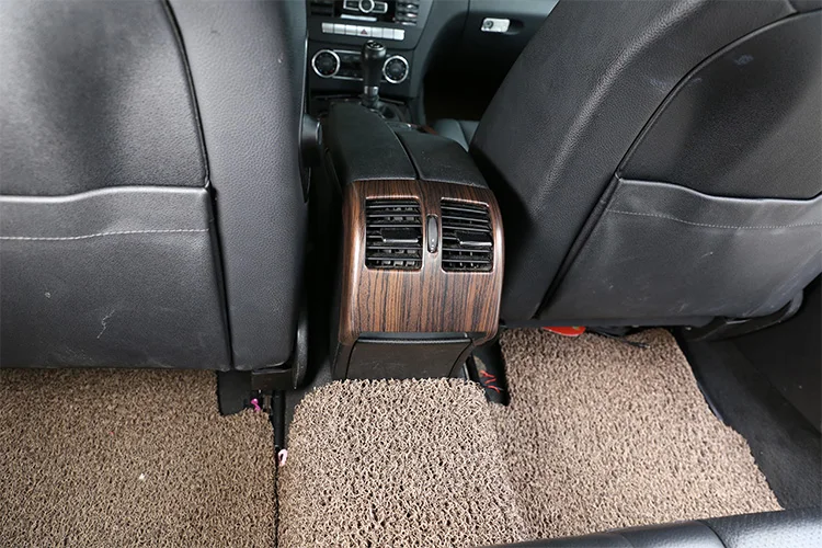 Сосна древесины зерна для Mercedes Benz C Class W204 2008-2013 ABS автомобиль задний кондиционер вентиляционное отверстие декоративная рамка аксессуары