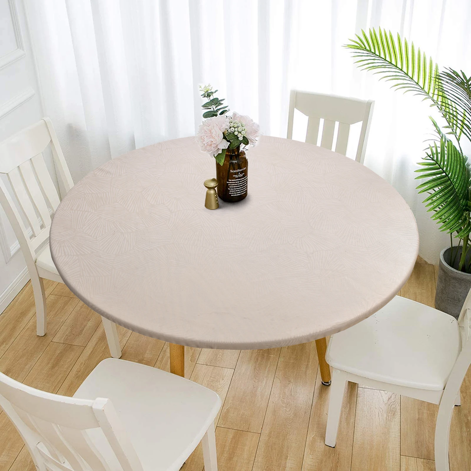 Round Fitted Tablecloth Flannel Backed Table Cover Elasticized for Indoor and Outdoor Dining Playing Cards | Дом и сад