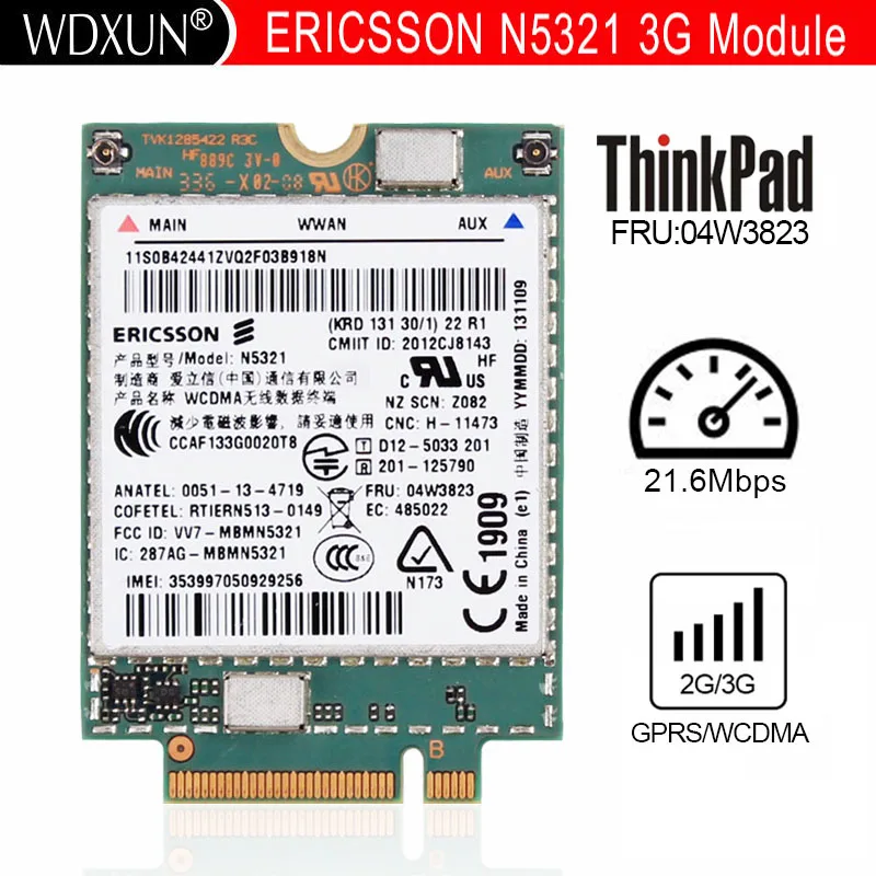 New Ericsson N5321 N5321gw Mobile Broadband Hspa+ Ngff Fru04w3842