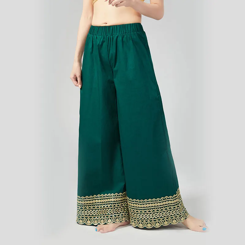 

Новые индийские танцевальные штаны для женщин взрослые хлопковые свободные штаны с широкими штанинами брюки для непальского национального танца штаны для восточных танцев DQL5175