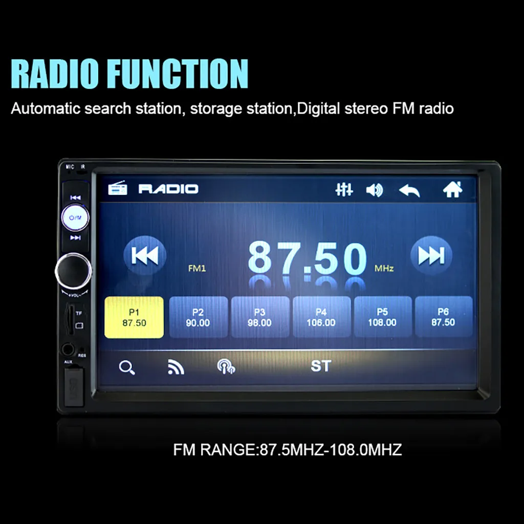 

7-inch High Definition Touch Screen Double 2 Din 7inch HD Touchscreen In Dash GPS Car Stereo Radio MP5 Player FM Handsfree#YL5