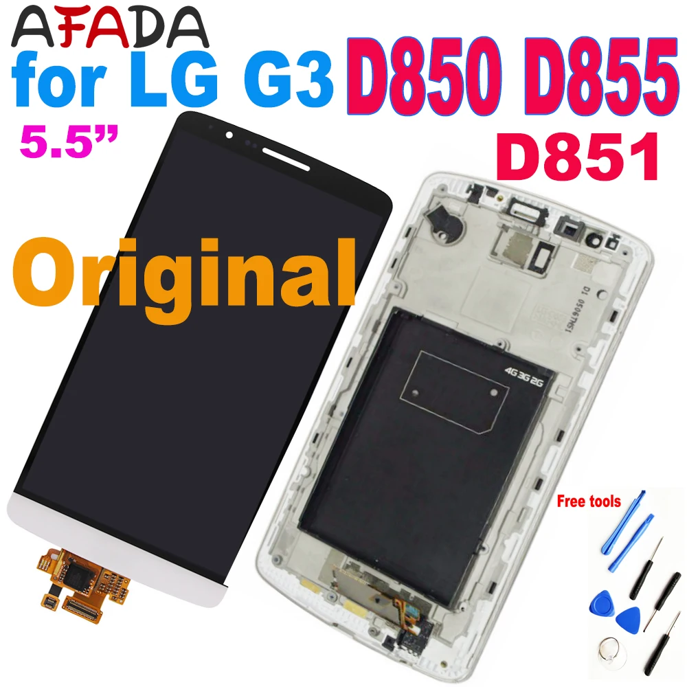 

Original 5.5" Screen for LG G3 D850 D855 D851 LCD Display Touch Screen Digitizer Assembly Replacement Repair parts for LG G3 LCD