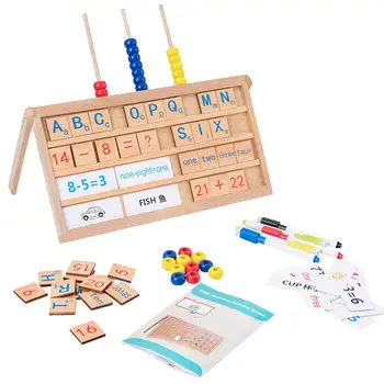 

Wooden English Letters Number Puzzles Learning Painting Board Early Education Toy math teach tool New