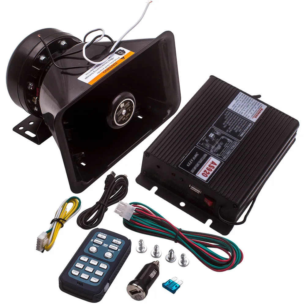 Top Buy wcDE7 Elettrico di Allarme Polizia Fuoco Avvertimento 400W 8 Suono Altoparlante del Corno Per PA Sistema di MICROFONO MIC A Distanza 12V