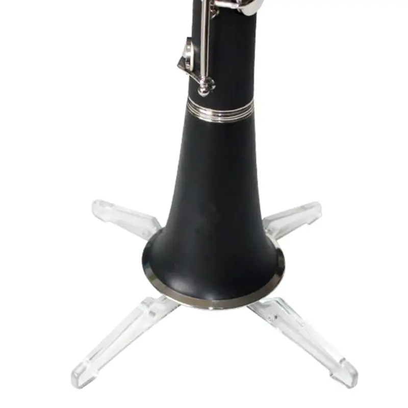 

Transparent Clarinet Stand Bracket Racks Portable Plastic Frame Holder Foldable Clarionet Stand