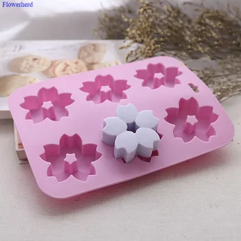 

Flower Silicone Mold Soap Forms 6 Cavities Flexible Silicone Soap Mold Fondant Cake Chocolate Mold Soap Molds for Soap Making