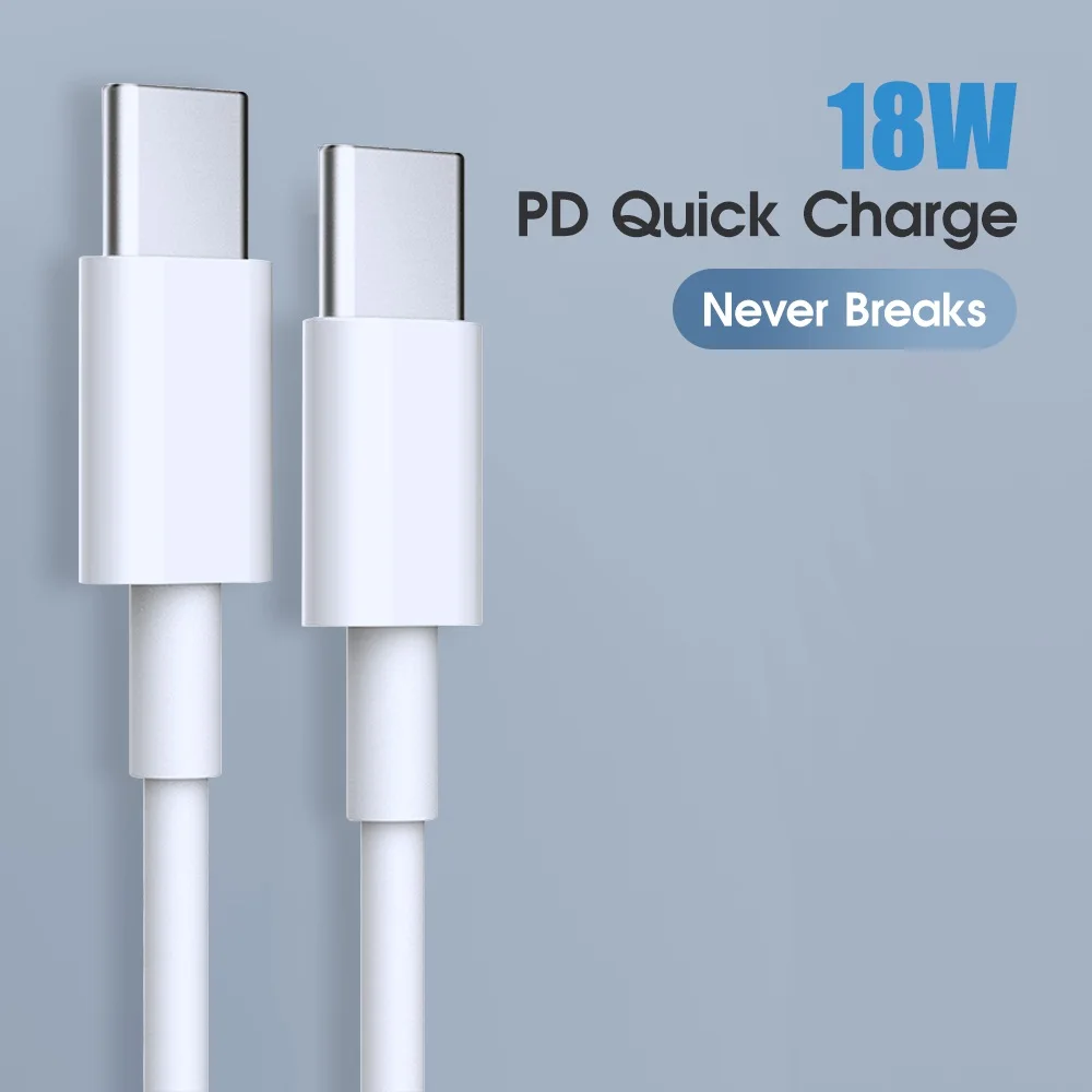 2а 9 в 18 Вт PD кабель для быстрой зарядки данных USB C к тип-c для huawei samsung Xiaomi Redmi кабели для быстрой зарядки