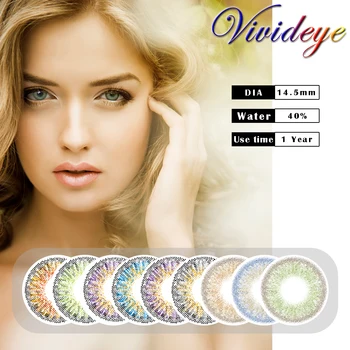 

VIVID EYE2pcs Halloween Colorful Contact Lenses Cosplay Eye Lenses Masquerade Vampire Colored Lenses Blue Green Red Lenses