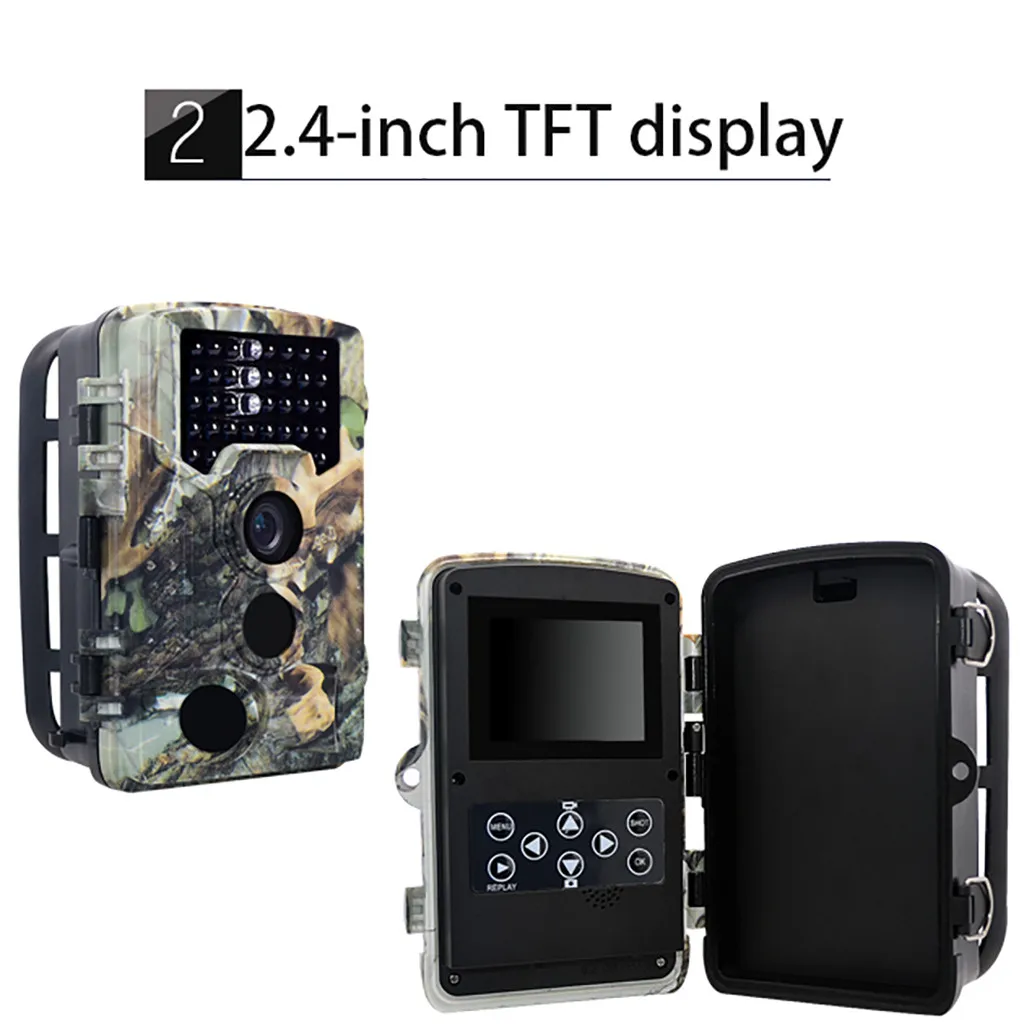 Trail camera 1080P HD широкоугольная охотничья камера IP66 Водонепроницаемая камера для наблюдения за дикой природой камера ночного видения фото ловушки для животных camara z0813