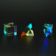 3 шт./компл. оптический Цветовая Призма K9 Стекло 20 мм шестигранных яркий светильник сочетают в себе куб цветное светоделительная призмы Эксперимент Инструмент