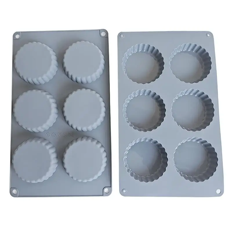 

Muffin 6 Holes Silicone Round Mold DIY Cupcake Cookies Fondant Baking Pan Non-Stick Pudding Steamed Cake Mold Baking Tool