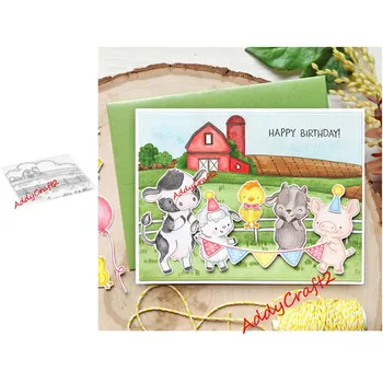 

New Farm clear stamps and metal cutting dies for scrapbooking DIY craft decoration soft stamp 2020