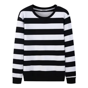 

Mens Hot sale Winter Round Neck Long Sleeve Striped Casual hoode boy hoodies