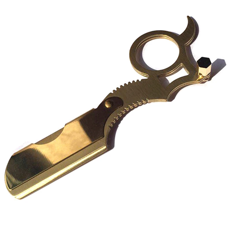 

ABVP Straight Barber Edge Steel Razor Folding Shaving Knife Holder Rack Without Blade Men'S Shaving Tool Shaving And Hair Remova