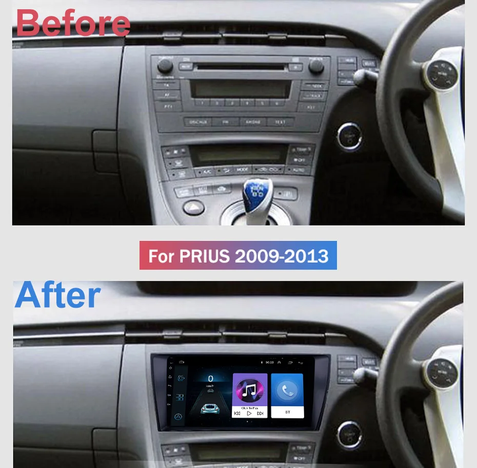 Для Toyota Prius 2009-2013 RHD автомобильный Радио мультимедийный видео плеер навигация gps Android 8,1 аксессуары SWC BT wifi седан без dvd