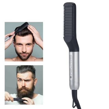 

New Portable Heating Men's Straight Hair Comb Electric Hair Straightening Comb Styling Comb For Men
