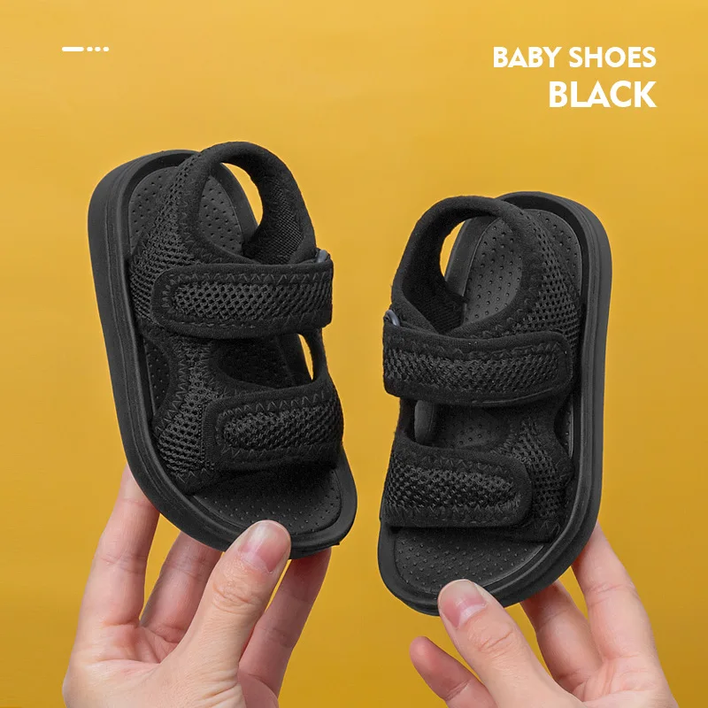 ULKNN Children's Shoes Boy's Fashion Breathable Baby Sandals Summer New White Cool Slippers Sandals 14-23