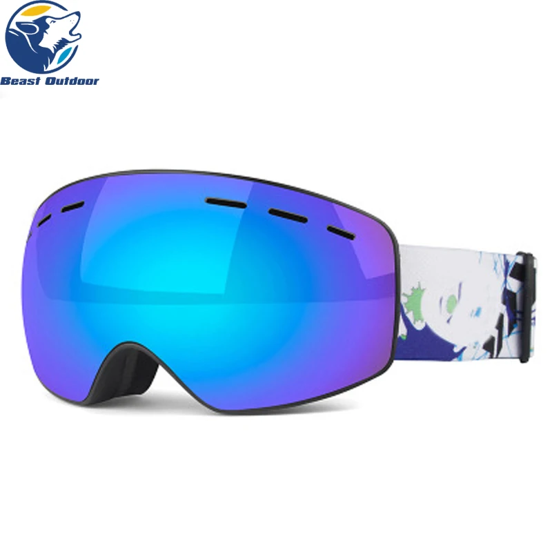 Лыжные очки двухслойные UV400 противотуманные очки для сноуборда для мужчин и женщин зимние лыжные маски Лыжные очки