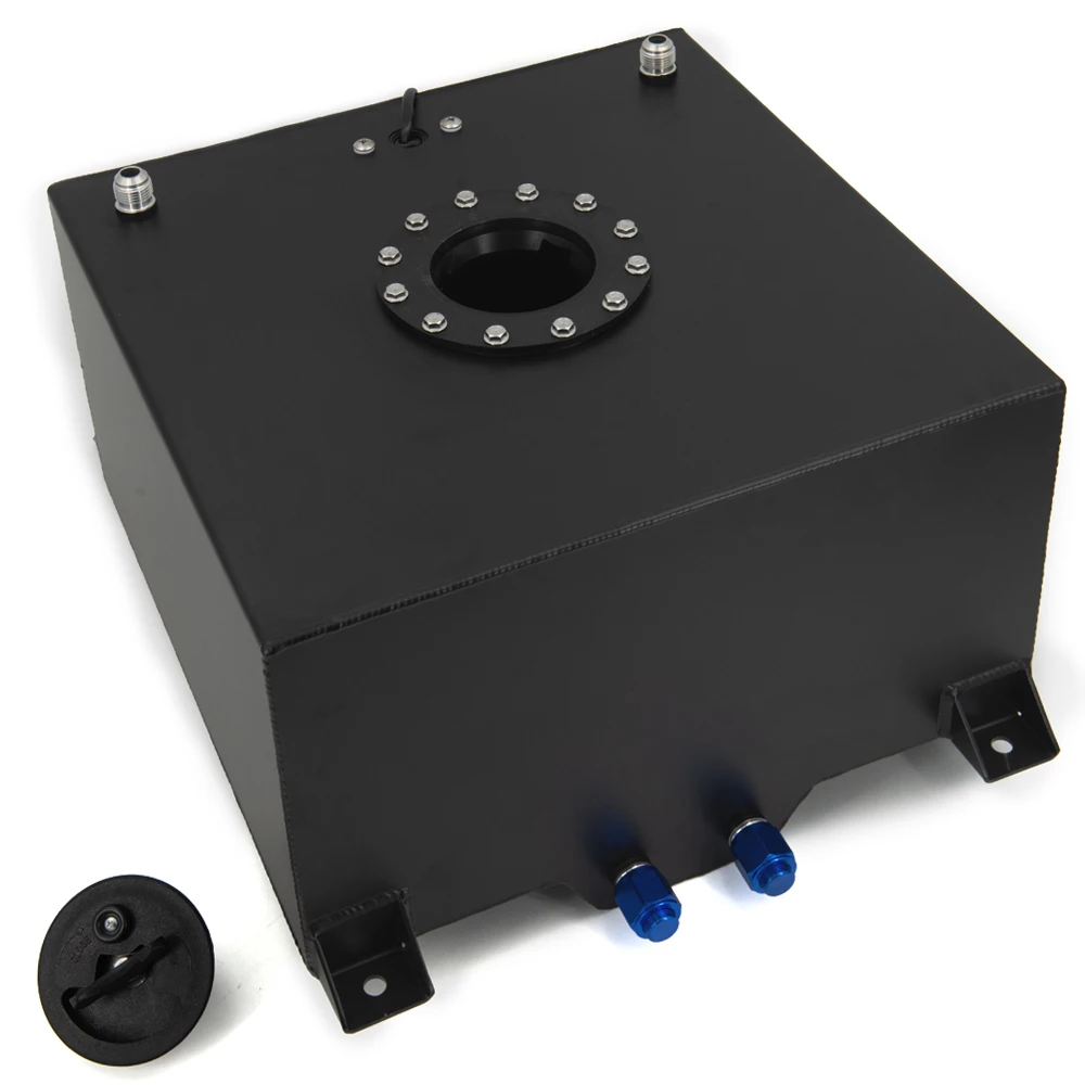 10gallon 40L Billet Aluminium Alloy Fuel Surge tank with Cap Fuel Cell with sensor foam inside