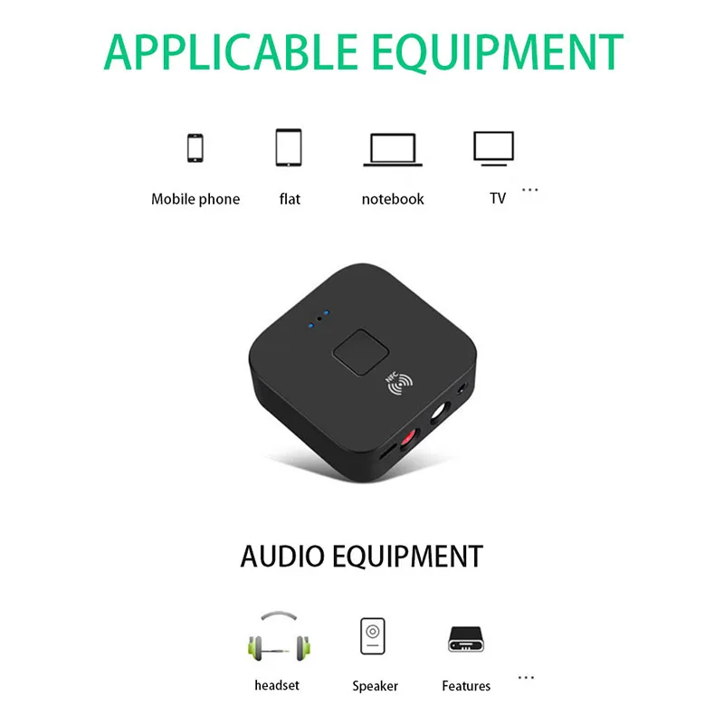 Bluetooth 5,0 приемник NFC 3,5 мм AUX 2RCA стерео Bluetooth автомобильный беспроводной адаптер музыкальный аудио приемник адаптер для автомобиля