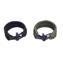 Для мужчин и женщин Веревка со свистком Пряжка аварийный комплект напульсники мужские ювелирные изделия Кемпинг Туризм выживания веревка для зонтика браслет 1 шт