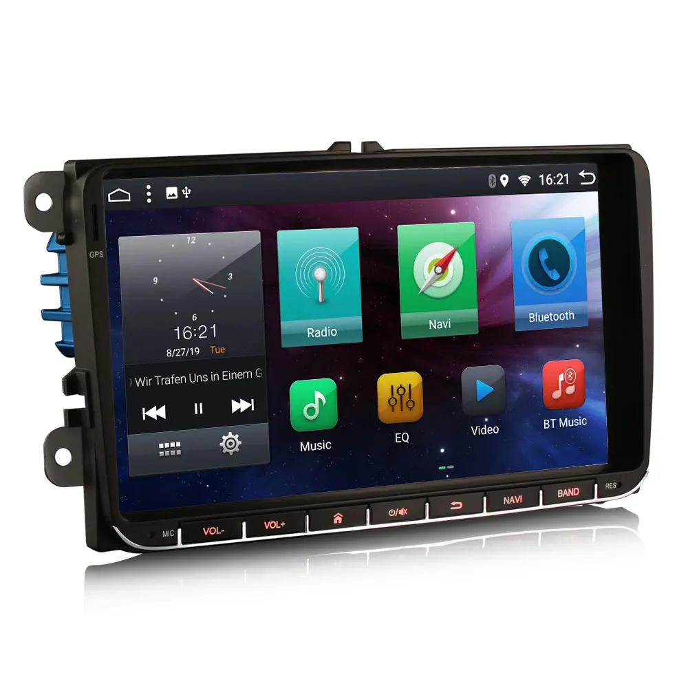 " Android 9,0 OS автомобильный мультимедийный навигатор gps радио для Volkswagen T5 Caravelle 2010-& Vento 2009-& Jetta 2005