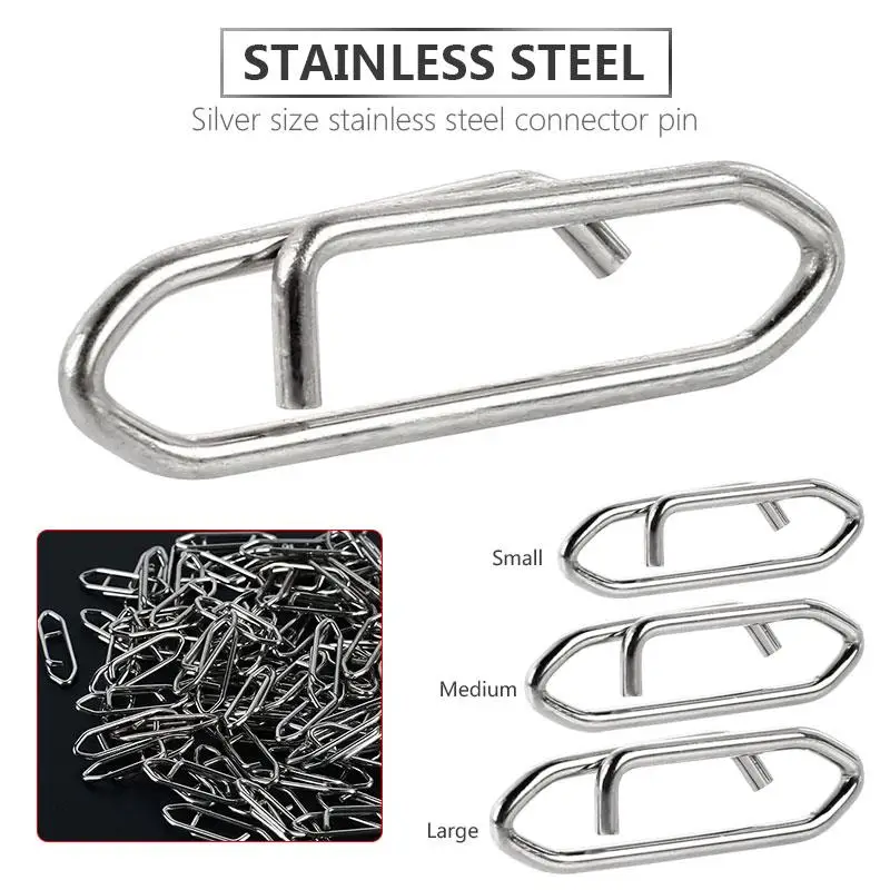 

Durable 100Pcs/Set Silver Outdoor Fishing Gear Fishing Connector Fishing Ring Bait Carp Connector Pin
