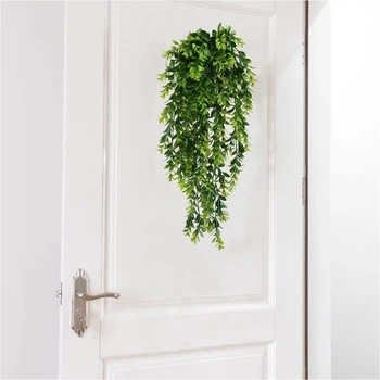 

2Pcs Artificial Trailing Plants Fake Hanging Plants Faux Foliage Greenery Plant for Garden Hanging Pot Basket Decor