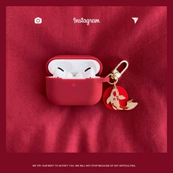 

Luxury Lucky Fish Silicone Cover for Apple Airpods Pro Case Wireless Bluetooth Earphone Case for AirPods 3 Charging Box Case Bag
