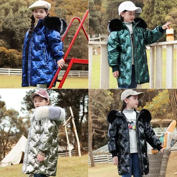 

2020 Winter Children's Down Jacket for girls Thicken Girl Fur snowsuit Coat Kids Fashion coat for girl Children parka 4-12Years