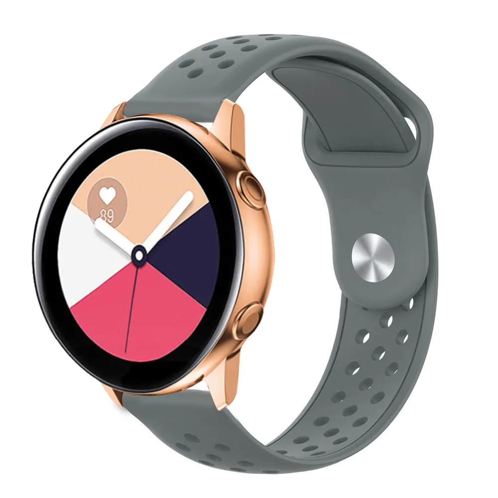 Умные часы для samsung Galaxy Watch 42 мм силиконовый цветной спортивный ремешок для часов 20 мм сменный ремешок для Garmin Forerunner 245 245M