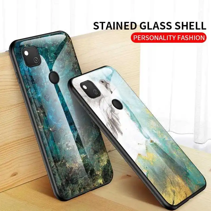 

Joomer Marble Pattern Glass Case For Google Pixel 4 3a 3 2 XL Phone Case Cover