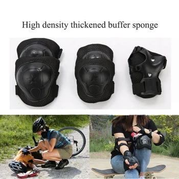 

Knee Protective Pads Cycling Sports Safety Roller Skating Helmet Knee Wrist Guard Elbow Pad Set Protective Guar