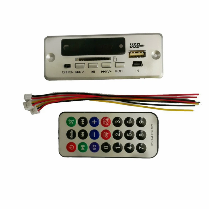 Беспроводная плата декодирования MP3 Bluetooth 5 0 модуль DC 12 В SD/TF Card/USB/FM радио