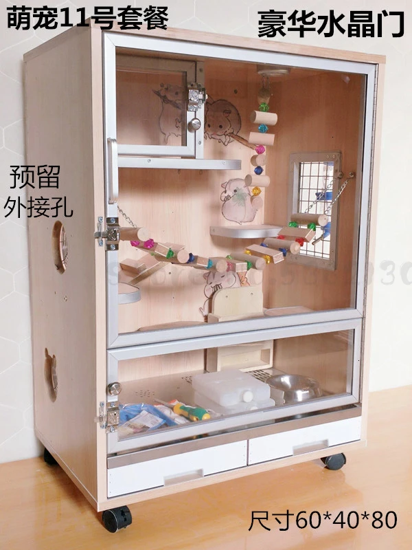 Totoro Cabinet Cage Solid Wood Ecological Board Totoro Villa Pet Cabinet Totoro Cage Dating Cage Postage Totoro Cabinet