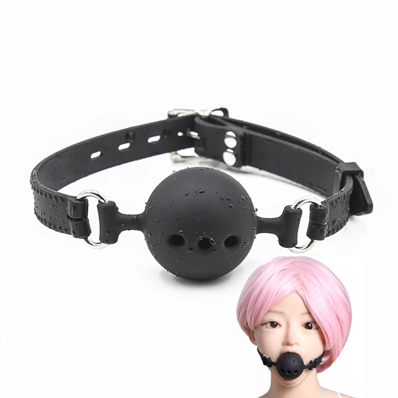3 Sizes Soft Safety Silicone Open Mouth Gag Ball Bdsm Bondage Slave Ball Gag Erotic Sex Toys For Woman Couples Adult Sex Games